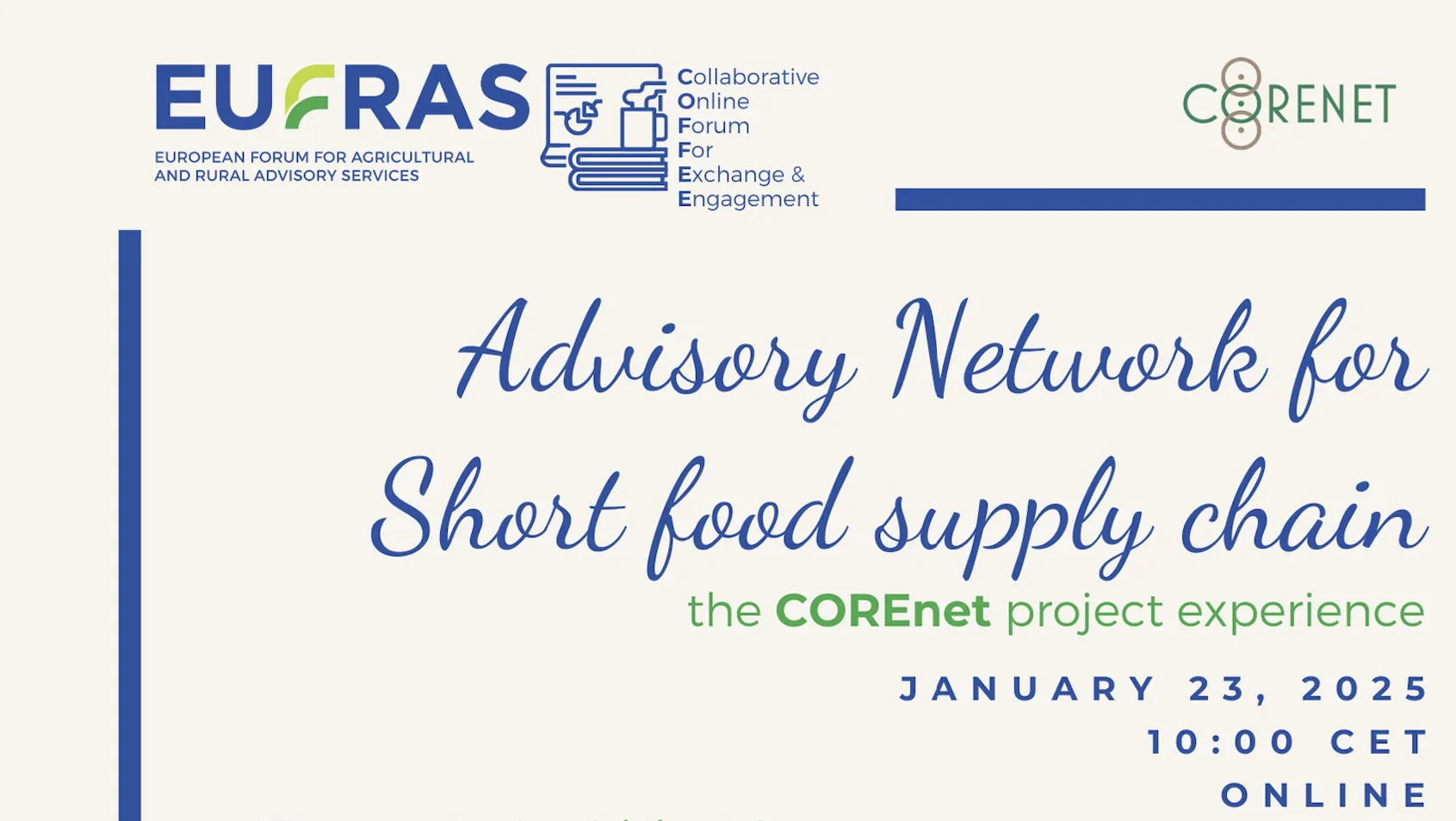 corenet - EUFRAS COFFEE Break on Short food supply chain